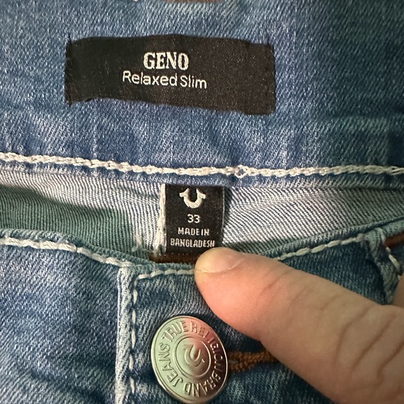 New True religion jeans men W 33 GENO - Picture 3 of 4